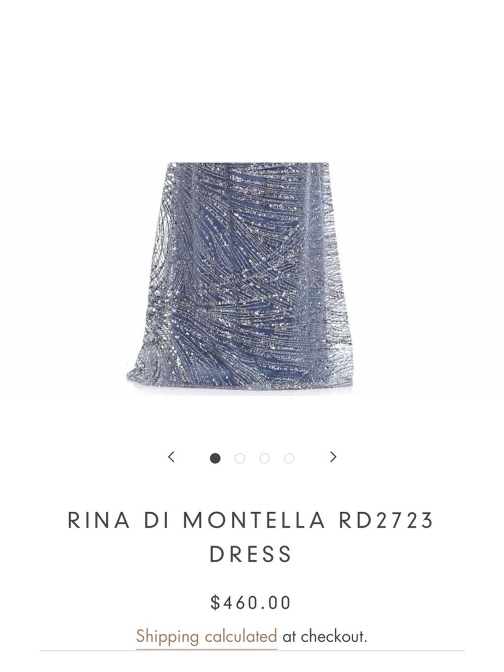 Rina diMontella Silver-Blue Sequin Maxi Dress